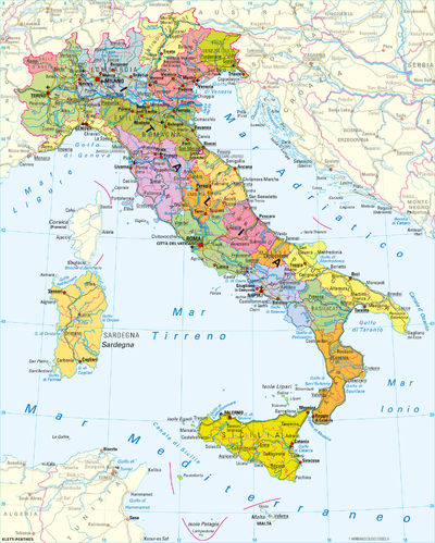 Bodenpuzzle Italien politisch