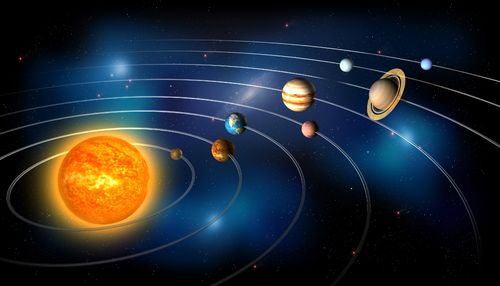 Lern- und Arbeitsteppich Sonnensystem