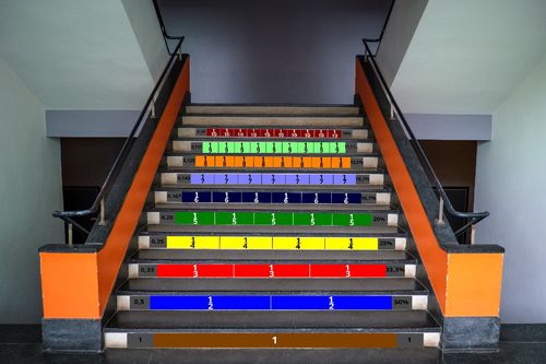 Treppen-XXL Sticker, Indoor, Bruchrechnen/Prozent/Dezimal