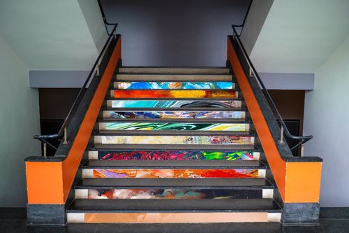 Treppen-XXL Sticker, Indoor, Multi-Colour
