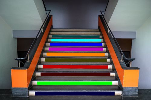 Treppen-XXL Sticker, Indoor,Einfarbig
