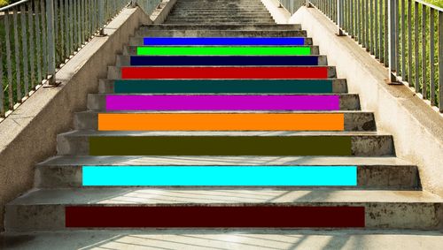 Outdoor Treppen-XXL-Sticker Einfarbig